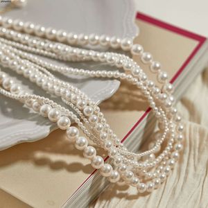 Collana classica di perle baby di qualità Shijia con tondo forte, leggero, multidimensione, extra fine, avvolto in oro 18k per le donne Qsma