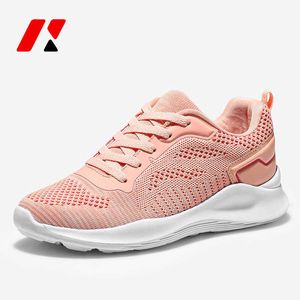 HBP icke-varumärke Zapatos de Mujer Walking Style Wholesale Girls Sportskor för stickade casual kvinnor sneakers