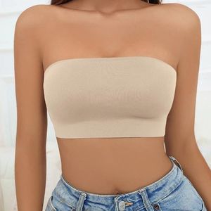 BHs Damen Tube Trägerloser BH Brustwickel Bandeau Nahtlos Atmungsaktiv Bequeme Unterwäsche Tops Bügel Spitze