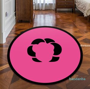 Camellia halı yeni mektup siyah pembe mat lüks özel stil oturma odası halı olmayan klasik kız oda dekorasyon