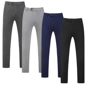 Pantaloni nuovi uomini di arrivo affari formali per il colore puro colore pantalone nero / grigio / blu navy maschera da uomo abiti da sposa vestiti