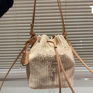 Verão tecido designer bolsas de ombro estilingue balde saco a tote telfer toalete mulher saco moeda bolsa passaporte titular