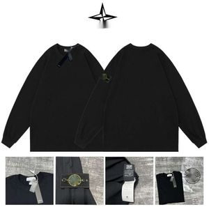 Stones Islands Designer Męskie Męskie Pullover High Edition Hafted Badge Compass wydrukowane czyste bawełniane odzież sportowa dla mężczyzn i kobiet TFH6