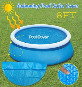 Pool Accessories 8ft Round Cover Protector Foot Above Ground Blue Protection Swimming 240x240cm Big Size Outdoor4530447