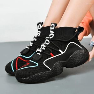 Повседневная обувь, кроссовки для пар, женские высокие спортивные кроссовки для бега, удобные прогулочные туфли в стиле хип-хоп с камуфляжной сеткой, мужские носки 35-47