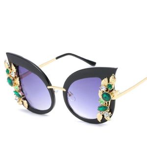 Oversized Sunglasses for Women Rimlesss Transparent Brand Lady Female Sea Color Pearl flower Sun Glasses 8 color3092353