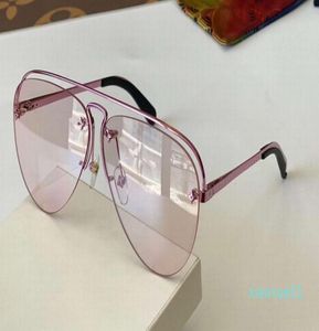 luxury Fashion Women The Party Sunglasses Gold Pink Shaded Rimless Pilot Sun Glasses uv400 Protection Eyewear with Box6531273