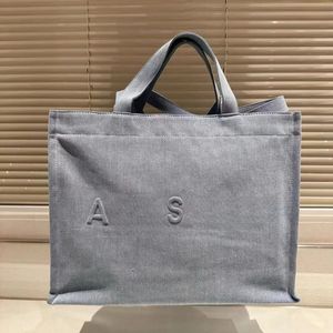 Bolsa de compras jeans Designer Studios com sacola de grande capacidade, dupla face, reprodução de cores lúdica e divertida, leve e fácil de mudar para o estilo de verão, tamanho 41 CM