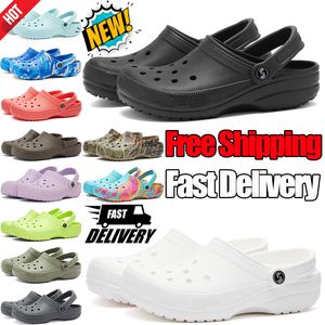 Spedizione gratuita Croc donna Clog Sandali scarpe per bambini pantofole per bambini scivoli fibbia classica uomo tripla nero Verde Scarpe impermeabili Infermieristica Ospedale