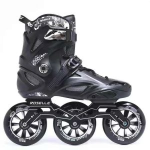 Schuhe Roselle RX6 3Wäser 110 -mm -Geschwindigkeitsschleimschuhe für Asphaltstraße Beton Boden Inline Race Skating 85A Erwachsene rollen ABEC7 3x110 mm