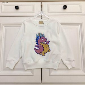 Mode baby hoodie långärmad barn pullover storlek 100-150 barn designer kläder färgade dinosauri mönster flickor pojkar tröja 24mar