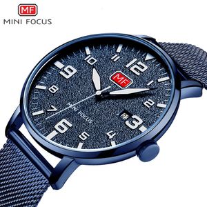 Mini Focusmen's Watchjapanese Movement Glow Calendar Moate Mesh Mesh Straphot بيع 0158G