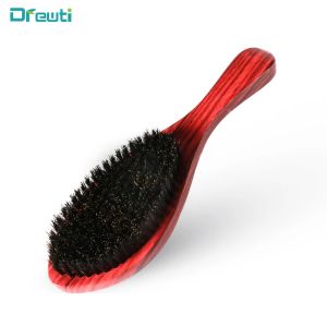 Verktyg Salong Black Curl Men's Boar Hard Black Man 360 Waves Comb Men Mens Hair Kit Haircut Barber Afro Wave Brush Mahogny Hair Borsts