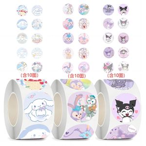 500 PCS/Roll Cartoon Stickers, Kuromi Pacha Dog Ania Roll Stickers, Cute Closure Stickers For Handbooks