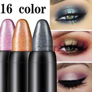 Ombretto Bling Trucco per occhi Colore Penna perlescente Evidenzia Stick Rotante Ombretto Penna Matte Silkworm Pen 16 colori OpzionaliL2403