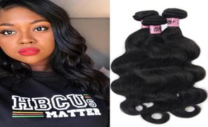 Nami Brazilian Virgin Hair Weave Body Loose Deep Wave Straight Hair Bundles With Closure Frontal 34pcsLot 100 Human Remy Hair E7897863307