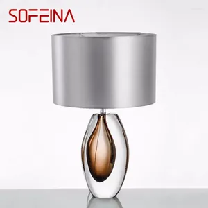 Lâmpadas de mesa Sofeina Nordic Glaze Lamp Modern Art Iiving Room Quarto Estudo El LED Personalidade Originalidade Desk Light