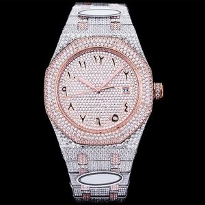 Mens da 41 mm Diamond Watch Mechanical 3120 Designer Movimento Orologi di alta qualità inossidabile cinghia Waterproof Business Owatch Mont Mont