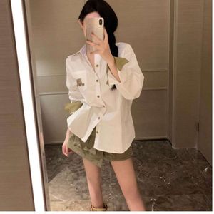 Celinnes Shirt Designer Original Quality Women's Blouses Shirts Embroidered Long Sleeved Shirt For Women Loose Popular Fashion Casual Versatile Shirt