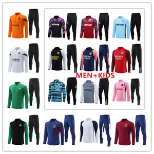 Argelia Tracksuit 2023 2024 Jerseys de futebol Lyon Homens crianças 23 24 Hams Ocidentais Sobreviver