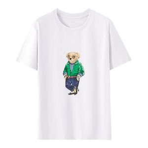 Nova camiseta estampada do designer, camisa polo com estampa animal, 2024 masculino premium 100% algodão manga curta