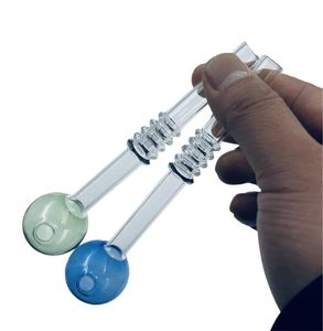 Tubo queimador de óleo de vidro pirex colorido, tubos de qualidade de cor clara, tubos grandes transparentes, pontas de unhas, 14cm