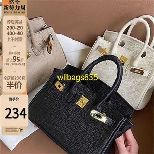 Tote Bags Genuine Leather Bk Habdbags 2024 New Mini Platinum Bag Cowhide Bag Womens Genuine Leather One Shoulder Diagonal Straddle Bag Handhe have logo HBULEJ