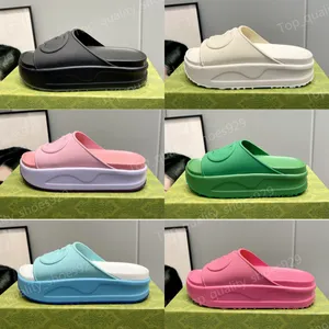 Designer Slippers Miami Women Platform Slides Rubber sandale Non Slip Sandals Thick Bottom Classics Sandal Solid Color Flip Flops colorful candy slide women shoe