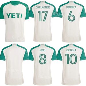 AUSTIN FC 2024 25 Men 6 PEREIRA Soccer Jerseys 10 DRIUSSI 17 GALLAGHER 11 OBRIAN 9 ZARDES 7 RIGONI 18 CASCANTE 1 STUVER 14 RUBIO 29 BIRO 33 WOLFF RING Football Shirt Kits