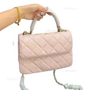 2024 Neuer Stil Französisch Klassisch Trendy Designer Umhängetasche Diamantgitter Echtes Leder Damen Tote Paris Doppelbuchstabe Mode Handtasche Umhängetasche Top Qualität