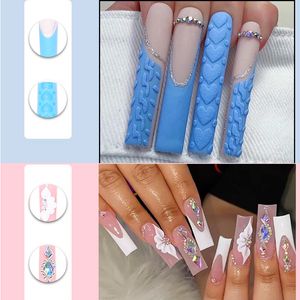 New 24 long fake nail ballet detachable wear full cover coffin head press nail artificial nail patch set Beauty fashion expensive nail products