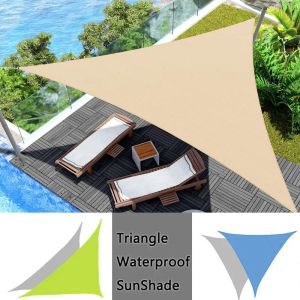 Mat 420D Waterproof Polyester Triangle Shade Sail Garden Terrace Canopy Swimming Pool Sun Shades Canvas Camping Awning