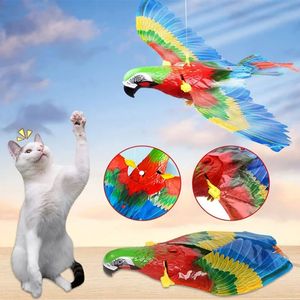 Simulation Bird Interactive Cat Toys Electric Hanging Eagle Flying Bird Cat Teasering Play Cat Stick Scratch Rope Kitten Dog Toy 240315