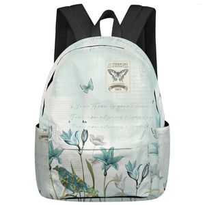 Kwiaty plecakowe Vintage Tulips Rośliny Torby studenckie w szkole Laptop Niestandardowe dla mężczyzn kobiety Kobieta podróż Mochila