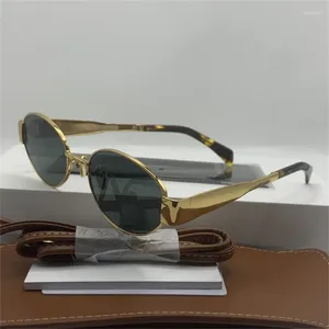 Sonnenbrille Verkauf Kleine Ovale Party Metallrahmen Damen Herren Ästhetische Marke Designer Neutral Sommer
