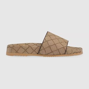 Designer-Hausschuhe, flache Slides, Sandalen aus Web-Gummi, rosa, schwarz, florales Canvas, blau, grün, Blumen, Erdbeerdruck, beige, Ebenholz, Herren-Slipper, Damen, lässiger Sandalenschuh