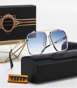 Luksusowy projektant biżuterii DITA High Grade Square Metalowe okulary przeciwsłoneczne 22739258234