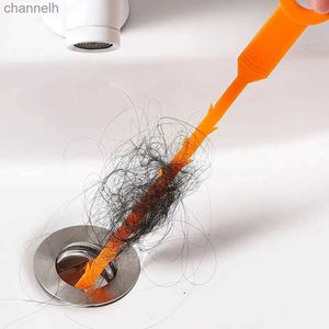 Inne narzędzia do czyszczenia domowego Akcesoria 3PCS Zlew Rurę Dredger Water Channel Cleaner Hair Hook Hook Sewer Filtr Anty Clogging Peruka Usuwanie narzędzie 240318