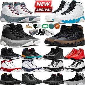 Men Basketball Shoes 9 9s Powder Blue Racer Chile Gym Fire Red Particle 3M Grey Olive Concord UNC Charcoal Anthracite Charcoal Mens Trainers Outdoor Sports Sneakers