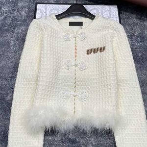 Women's Jackets designer Fur Design Women Cardigan Letter Sweaters Fashion Elegant Long Sleeve Knits Luxury Designer Sweater Tops 9GTM