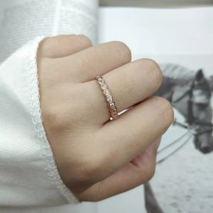 Dainty 14k Gold Ring For Women Girls Simple Geometric Hexagone Zircon Rose Golden Daily Gift Fashion Jewelry9