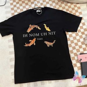 Herr t-shirts sommarpar t-shirt ih nom uh nit kortärmad bomull 1 1 original etikett Lucky Carpet Pattern Letter Tryckt Mens T-shirt J240316