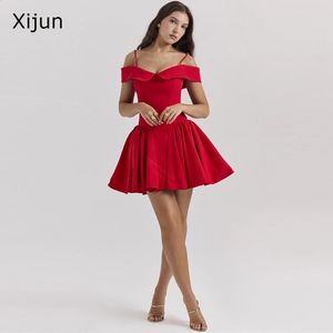 Xijun Sexy Modern Short Evening Dresses Off The Shoulder ALine Birthday Party Gowns Formal Occasion Mini Hcb Prom Dubai 240320