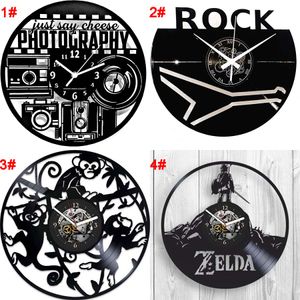 ZK20 Vinyl Clock vinyl record wood art clock 16 colors light Support customization game logo, anime characters, stars, etc.052