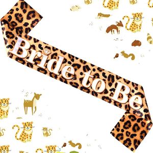 Decoração de festa Surpresa-Leopardo Noiva para ser Sash Cheetah Bachelorette Decorações para Mulheres Wild Bridal Shower Supplie