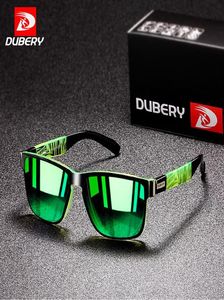 2020 New Dubery Classic Driving Square Polarised Solglasögon Män Green Blue Lens Sun Glasses Polaroid Lens Goggles Male Gafas De So3148207