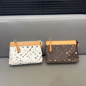 Borse firmate Portafogli lunghi da uomo Lettera di colore Graffiti Borse da uomo Portamonete Donna Uomo Borse da lavaggio Pochette Pochette Portacarte Borsa da trucco da donna Portamonete