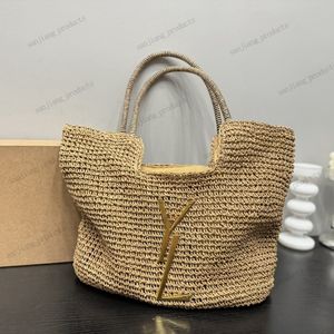 Rive rive gauche weave designer de luxo saco de semana de semana feminino grande embreagem maca vintage body shopper sacos de compras de verão ombro de praia saco de mão de palha