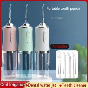 Oral Irrigators Xiaomi YouPin Oral Rinser Portable Dental Spray Rinser Can 4 Nozles Cleaning Tething Pickup Flagning Rengöringsverktyg Nytt J240318