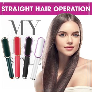 Irons Hair Straightener Professional Quick Heated Flat Comb Negative Ions Do Not Damage Hair Multifunctional Hairstyle Brush